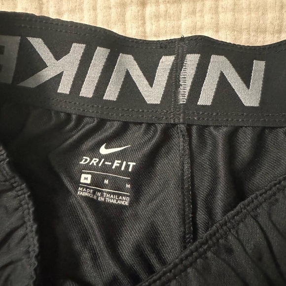 Nike Women's Black Athletic Shorts with White Logo - Picture 3 of 4